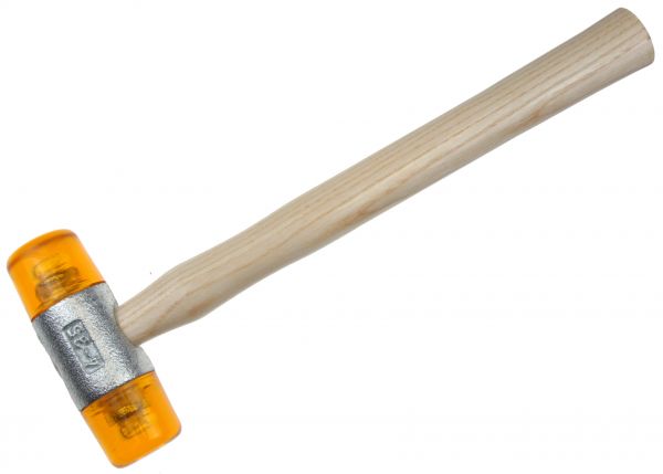 Plastik-Hammer mit Eschen-Stiel und Celluloseacetat (CA) Einsätzen L290 mm / ø 35 mm