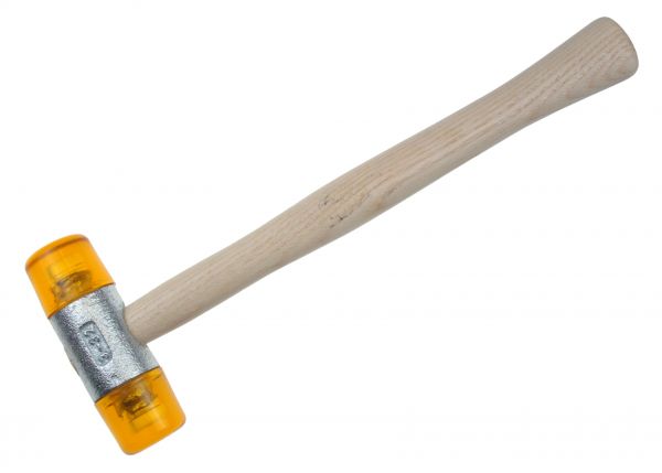 Plastik-Hammer mit Eschen-Stiel und Celluloseacetat (CA) Einsätzen L280 mm / ø 32 mm